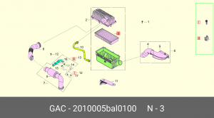 Фильтр воздушный GAC GS7 OE 2010005BAL0100 GAC