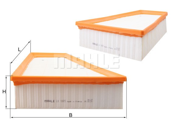 Фильтр воздушный FORD Mondeo (07-),Galaxy,S-Max MAHLE LX1885 MAHLE KNECHT