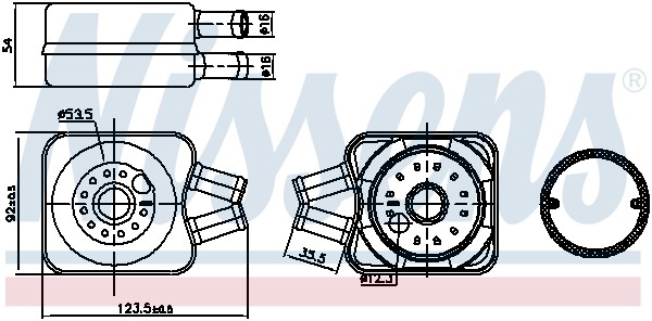 радиатор масляный!\ Audi 100/A4/A6, VW Golf/Passat 80> 90607 NISSENS