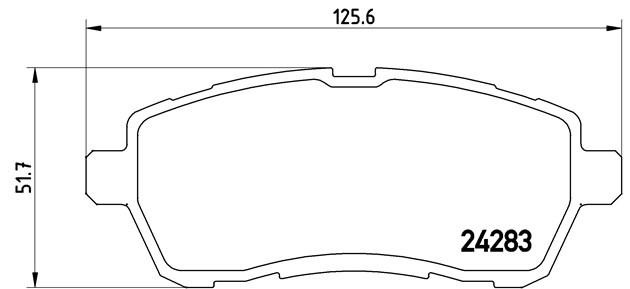 P24072 1281 01 !колодки дисковые п.\ Ford Fiesta 1.25-1.6i/1.4-1.6DCi 10.08> P24072 BREMBO