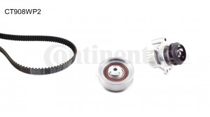 Комплект ремня ГРМ с роликами и помпой CT908WP2 CONTINENTAL