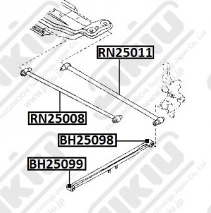 Сайлентблок  MAZDA 323 BJ Jan 98 Jan 4 BH25098 BH25098 JIKIU
