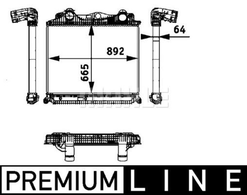 Интеркулер TGA (00-), TGX (07-) CI 119 000P MAHLE KNECHT