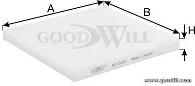 Фильтр салона AG130CF AG 130 CF GOODWILL