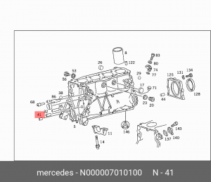 штифт блока цилиндров N 000007 010100 MERCEDES BENZ