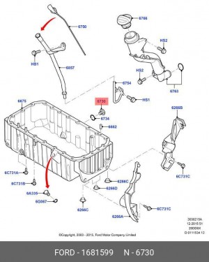 Пробка сливная FORD Focus (08-11) картера масляного OE 1681599 FORD