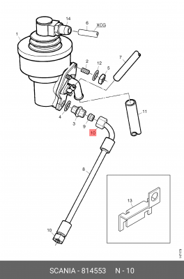 Накидная гайка 814553 SCANIA