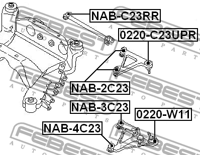 Опора шаровая задн верхн рычага NISSAN PRESAGE U30 98-03 0220-C23UPR 0220-C23UPR FEBEST