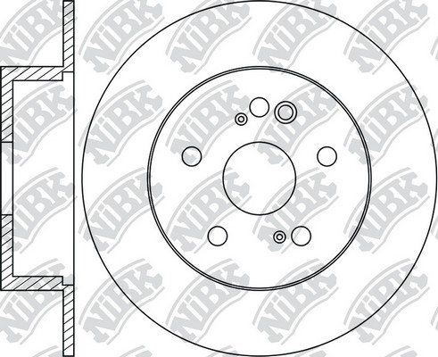 Диск тормозной TOYOTA Rav 4 (00-05) задний (1 шт.) NIBK RN1207 NIBK