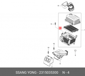 Фильтр воздушный SSANGYONG Tivoli (15-) (G16F,D16F) OE 2315035300 SSANG YONG