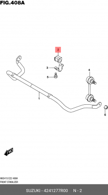 ВТУЛКА СТАБИЛИЗАТОРА Jimny SUZUKI 4241277R00 4241277R00 SUZUKI