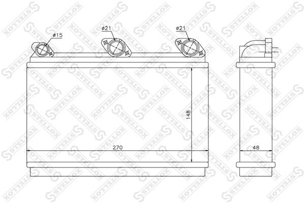 радиатор печки!\ BMW E31/E32/E34 1.8-5.5/2.5TD 86-99 10-35080-SX STELLOX