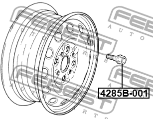 БОЛТ КОЛЕСНЫЙ 4285B-001 4285B-001 FEBEST