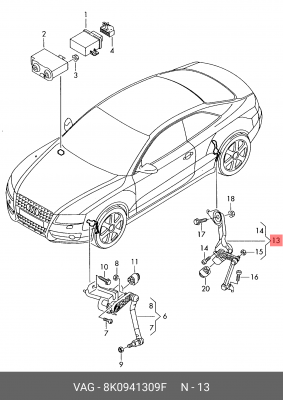 Датчик дорожного просвета 8K0941309F 8K0 941 309 F VAG