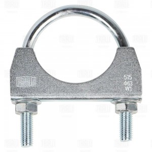 Хомут глушителя U-образный D=63 мм (стремянка) оцинкованная сталь UC 63 Z TRIALLI