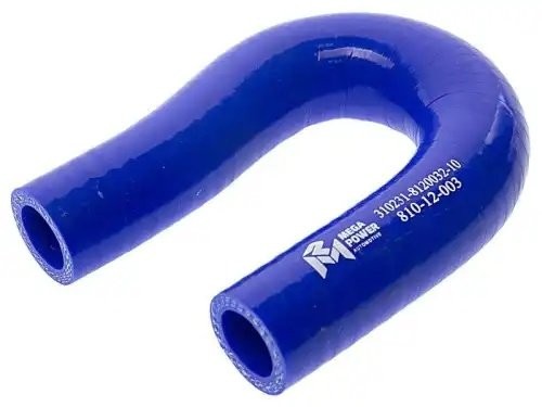 Патрубок ГАЗ-3302 ЕВРО-3 отопителя синий силикон MEGAPOWER 81012003 MEGA POWER