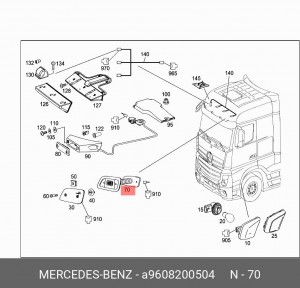 электропроводка автомобиля A 960 820 05 04 MERCEDES BENZ