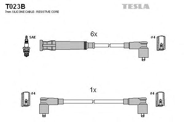 Комплект проводов зажигания T023B T023B TESLA