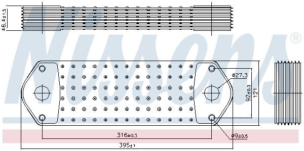 радиатор масляный! 7 ребер\Scania 4-SERIES 95> 90715 NISSENS