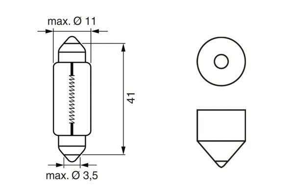 C10W 12V-10W - 41 ММ SV8,5-8 1 987 302 825 BOSCH
