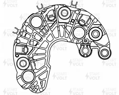 Мост диодный для а/м Lada X-Ray, Lada Vesta STARTVOLT тип VALEO 1.6I/1.8I VDB0192 START VOLT