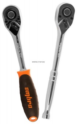 рукоятка трещоточная! 1/4'' DR, 72 зубца, 140мм\ 281402 OMBRA