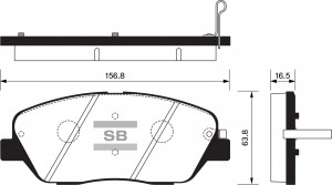 Колодки тормозные KIA Mohave передние (4шт.) SANGSIN SP1248 SANGSIN