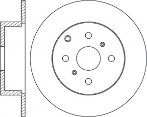 Диск тормозной TOYOTA COROLLA 1.4-2.0 02-/YARIS 1.0-1.5 99- задний RN1308 RN1308 NIBK