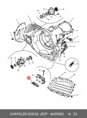 Прокладка CHRYSLER соленоида АКПП OE 4659982 CHRYSLER
