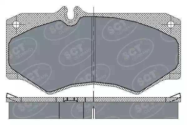 Колодки тормозные дисковые передние SP104PR SCT