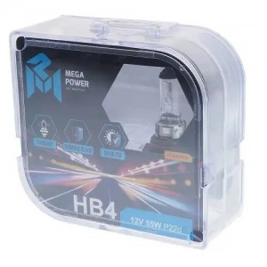 Лампа 12V HB4 55W P22d бокс (2шт.) Standart MEGAPOWER 37033043 MEGA POWER