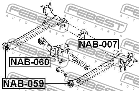 Сайлентблок NAB-059 NAB-059 FEBEST