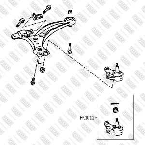 опора шаровая нижняя!\ Toyota Camry 2.2i/3.0i 91-01 FK1011 FIXAR
