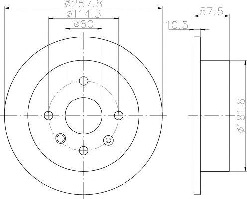 92163003 диск тормозной задний!\ Chevrolet Lacetti, Daewoo Nubira 1.4/1.6/1.8 03 92163003 TEXTAR