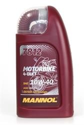 Масло моторное синтетическое 7812 Motorbike 4T 10W40 SL, MA2 1л 1962 MANNOL