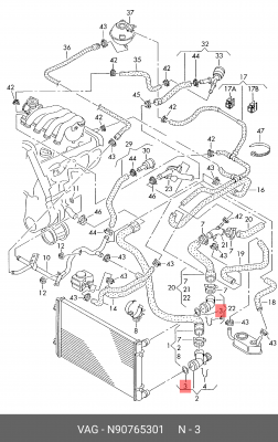 VW GOLF/PASSAT 32*4*40 N 907 653 01 VAG