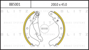 колодки барабанные!\ Chevrolet Lacetti 04> / Lanos 05>, Daewoo Nexia 08>, Opel A BB5001 BLITZ