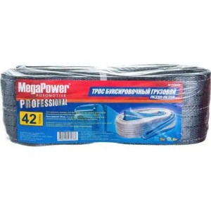 Трос буксировочный 42,0 т. (лента 6м, петля-петля) /MEGAPOWER/ M-75642 MEGA POWER