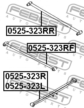 Рычаг задн подвески MAZDA 323 BJ 1998-2003 0525-323RF 0525-323RF FEBEST