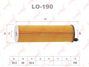 фильтр масляный! \ MB E-class W213 2.0D 16> LO-190 LYNXAUTO