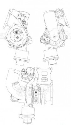 Турбокомпрессор для а.м Audi A4 13- ,А6 14- ,Q5 -09 2.0T [CNCD, CYPB] тип RHF5   LAT 1804 LUZAR