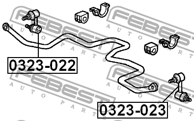 Тяга стабилизатора передняя правая 0323-022 FEBEST