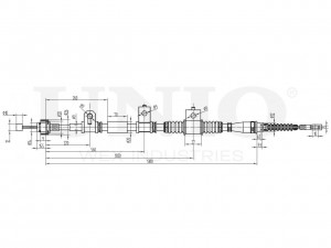 Трос стояночного тормоза задний правый CAB-60026 UNIO