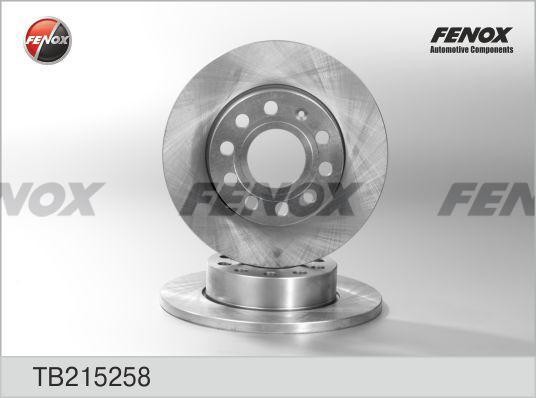 TB215258 диск тормозной задний!\ Audi A3, Skoda Octavia, VW Touran 1.4-2.0TDi 03 TB215258 FENOX