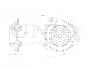 Опора амортизатора передняя RMP-13064 UNIO