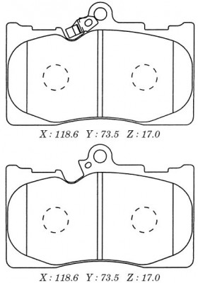 Колодки тормозные дисковые пер. Lexus GS 300,430 05- D2266M D2266M MK KASHIYAMA