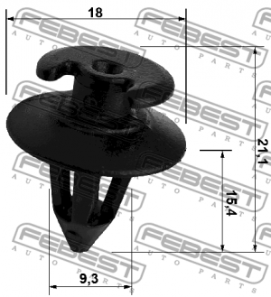 Клипса AUDI 100/A6 C4, VW TRANSPORTER IV 88570-001 88570-001 FEBEST