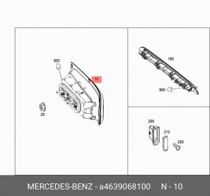 ФОНАРЬ ЗАДНИЙ 4639068100 A4639068100 MERCEDES BENZ