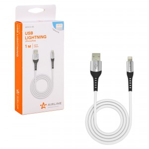 Кабель USB - Lightning Iphone/IPad 1м, белый Soft-Touch ACH-C-43 ACH-C-43 AIRLINE