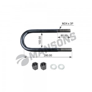 Стремянка рессоры M24*3.0-B1001-101/270...280 HD76 VD B179M24A120 BPW; 300.108 MANSONS